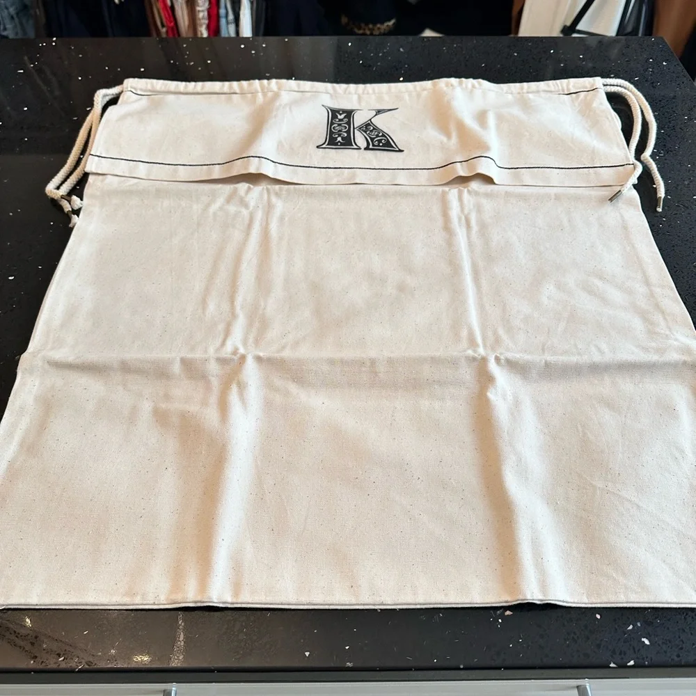 Pottery Barn Travel Laundry Bag // Letter K + S
